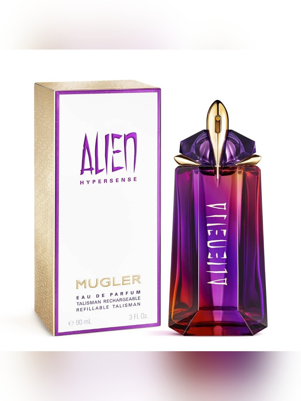 Mugler Alien Hypersense Eau De Parfum 90 ml / 3 fl.oz. Rechargeable Refillable